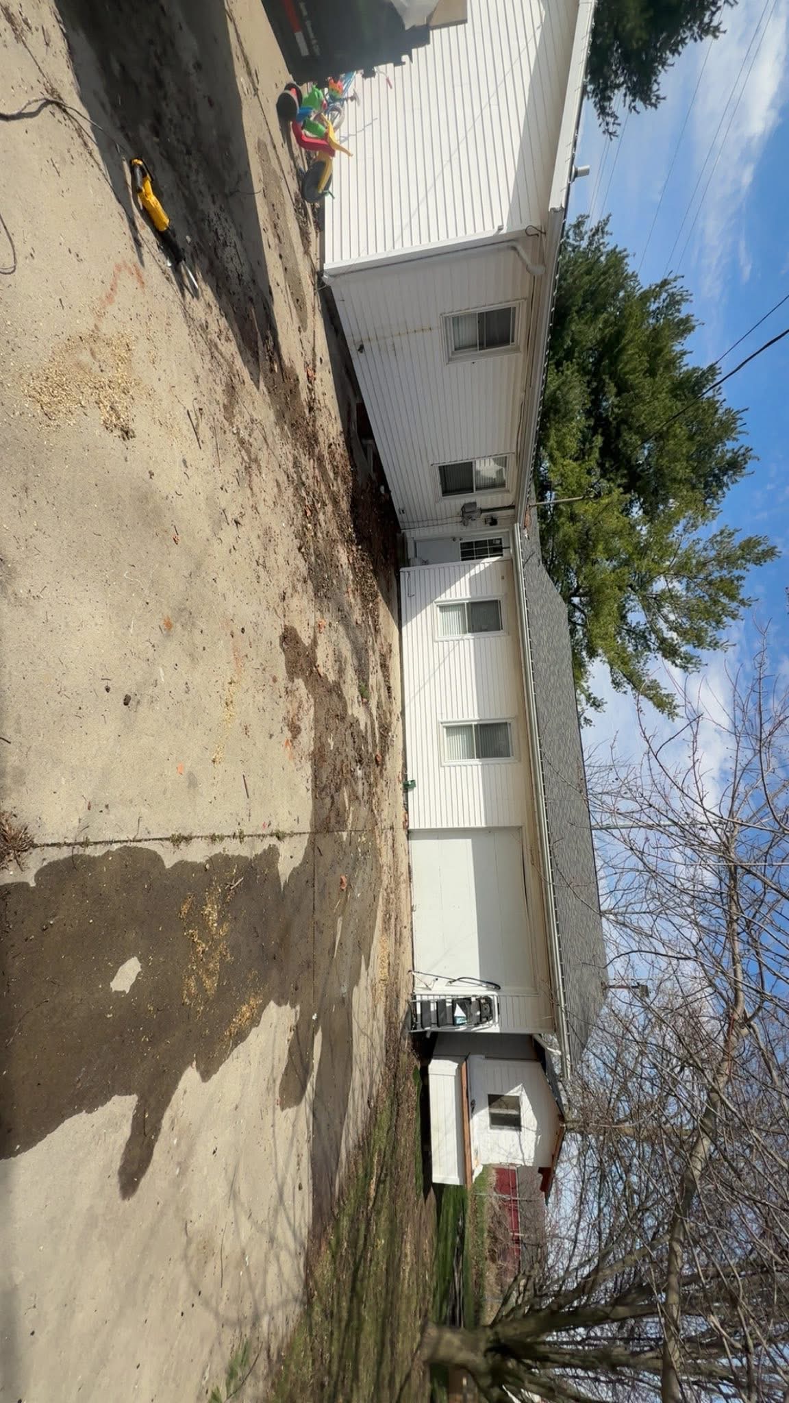 After: completely cleared and hauled away