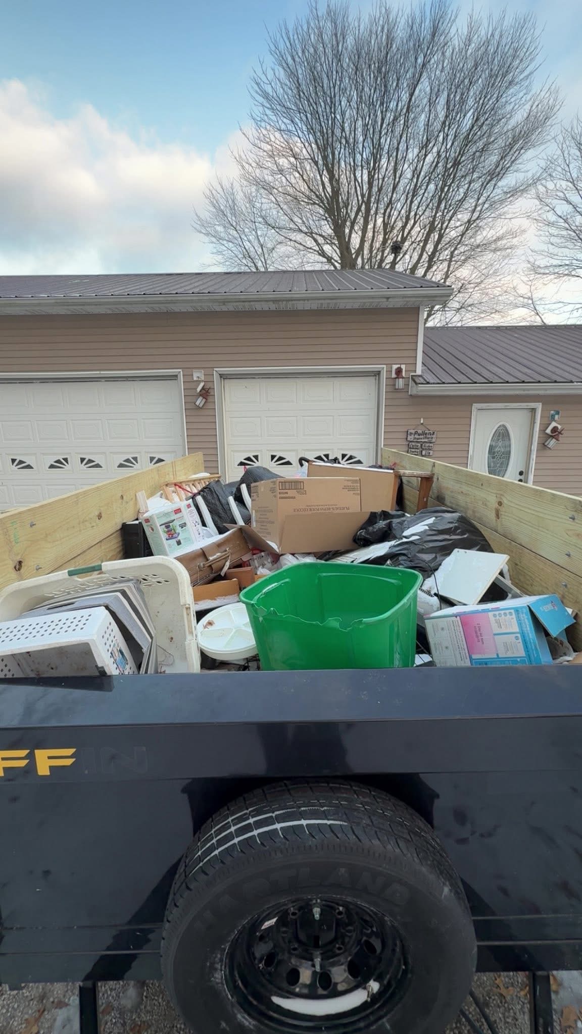 Full trailer load of household junk and furniture